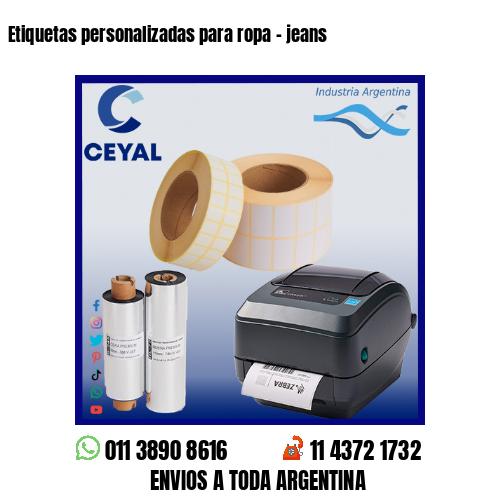 Etiquetas personalizadas para ropa – jeans