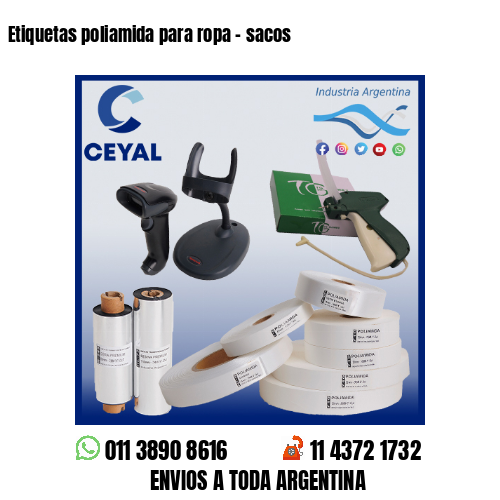 Etiquetas poliamida para ropa – sacos