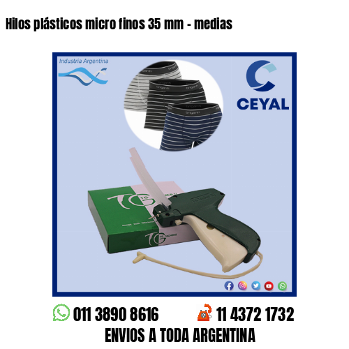 Hilos plásticos micro finos 35 mm – medias