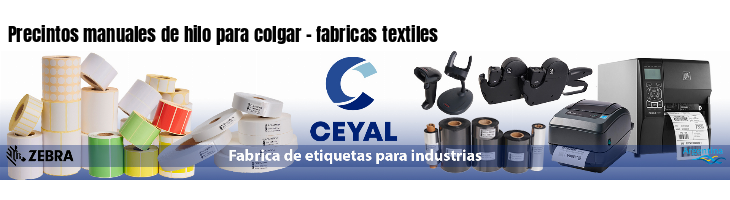 Precintos manuales de hilo para colgar - fabricas textiles