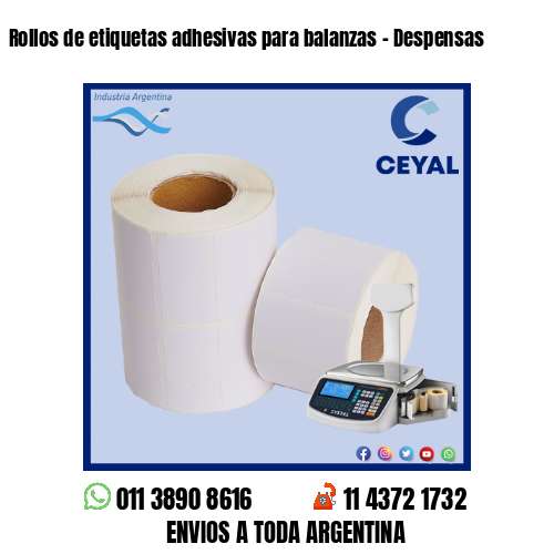 Rollos de etiquetas adhesivas para balanzas – Despensas