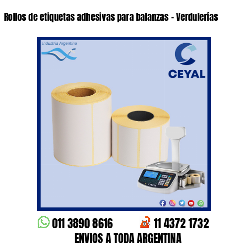 Rollos de etiquetas adhesivas para balanzas – Verdulerías
