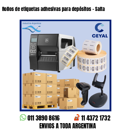 Rollos de etiquetas adhesivas para depósitos – Salta