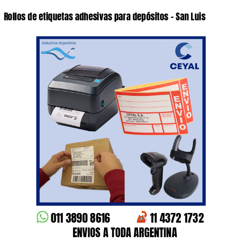 Rollos de etiquetas adhesivas para depósitos – San Luis