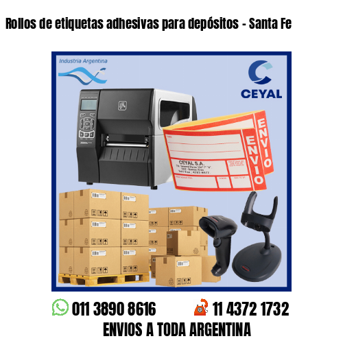 Rollos de etiquetas adhesivas para depósitos – Santa Fe