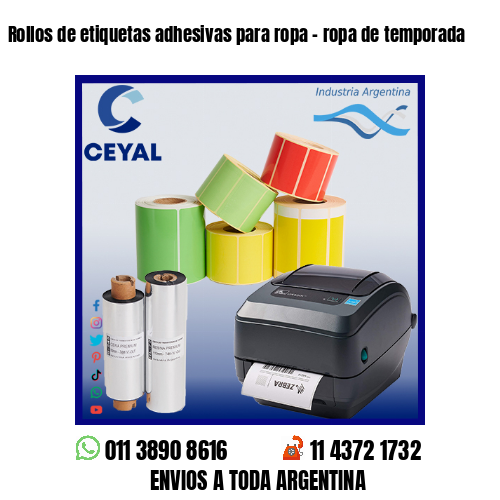 Rollos de etiquetas adhesivas para ropa – ropa de temporada