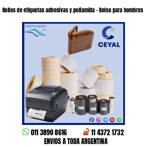 Rollos de etiquetas adhesivas y poliamida – Bolso para hombres