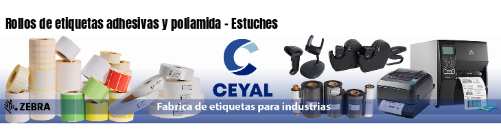 Rollos de etiquetas adhesivas y poliamida - Estuches