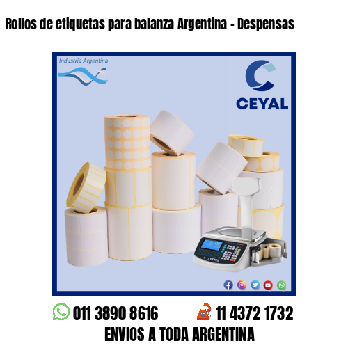 Rollos de etiquetas para balanza Argentina – Despensas