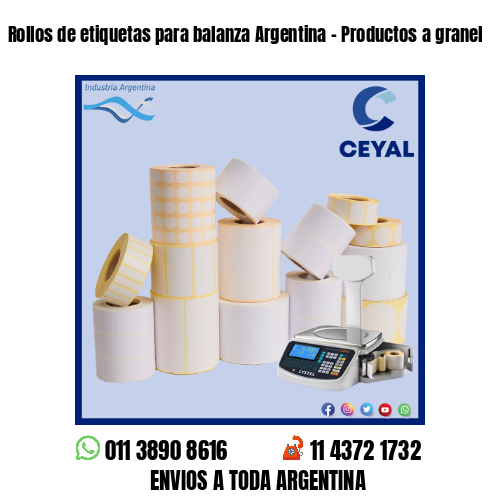 Rollos de etiquetas para balanza Argentina – Productos a granel