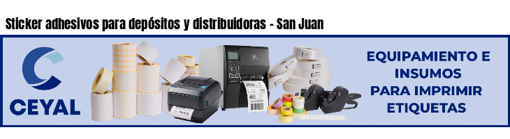 Sticker adhesivos para depósitos y distribuidoras - San Juan