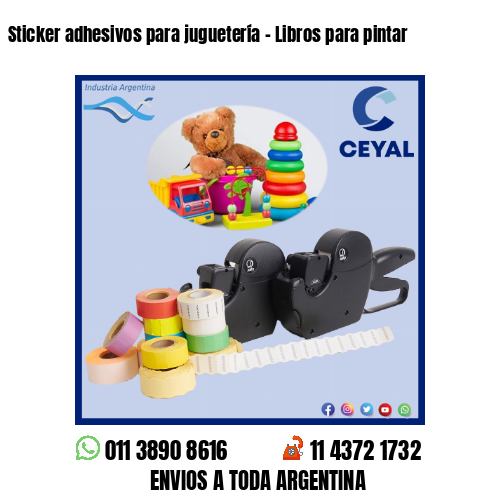 Sticker adhesivos para juguetería – Libros para pintar