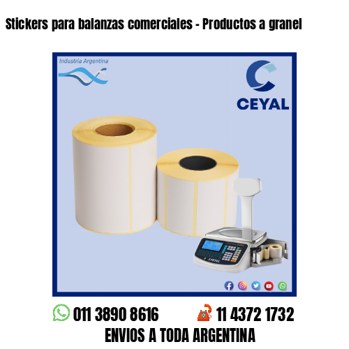 Stickers para balanzas comerciales – Productos a granel