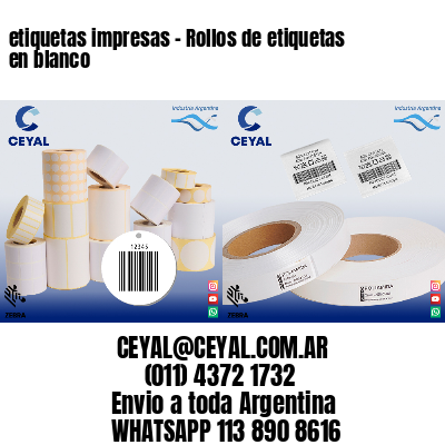 etiquetas impresas – Rollos de etiquetas en blanco
