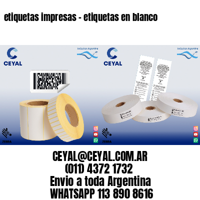 etiquetas impresas – etiquetas en blanco