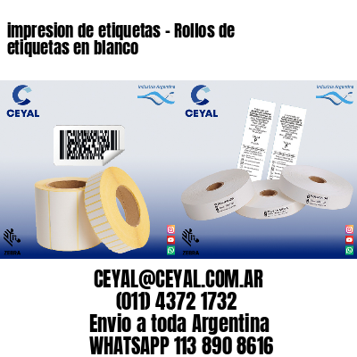 impresion de etiquetas – Rollos de etiquetas en blanco