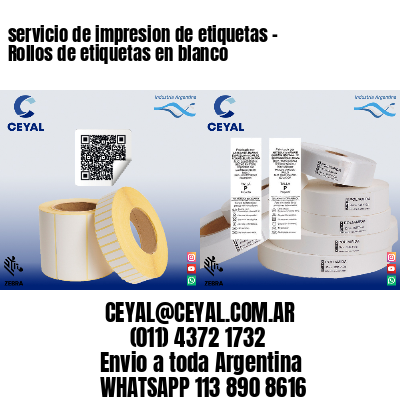 servicio de impresion de etiquetas – Rollos de etiquetas en blanco