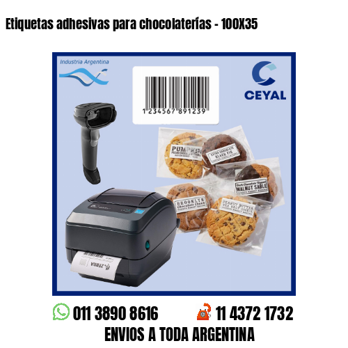 Etiquetas adhesivas para chocolaterías – 100X35