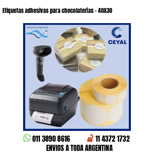 Etiquetas adhesivas para chocolaterías – 40X30