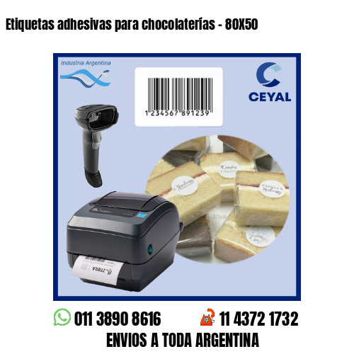 Etiquetas adhesivas para chocolaterías – 80X50