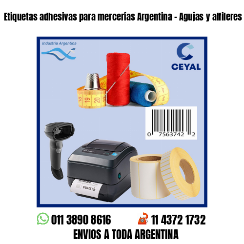 Etiquetas adhesivas para mercerías Argentina – Agujas y alfileres