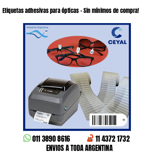 Etiquetas adhesivas para ópticas – Sin mínimos de compra!