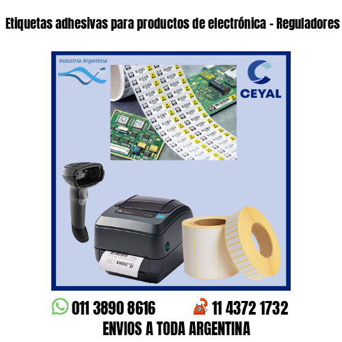 Etiquetas adhesivas para productos de electrónica – Reguladores
