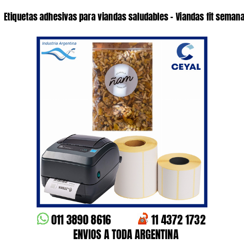 Etiquetas adhesivas para viandas saludables – Viandas fit semanales