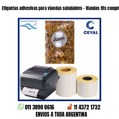 Etiquetas adhesivas para viandas saludables – Viandas fits congeladas