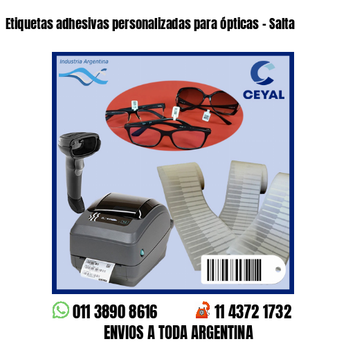 Etiquetas adhesivas personalizadas para ópticas – Salta