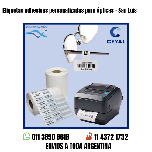 Etiquetas adhesivas personalizadas para ópticas – San Luis