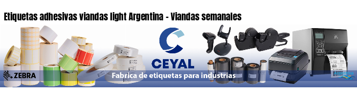 Etiquetas adhesivas viandas light Argentina - Viandas semanales