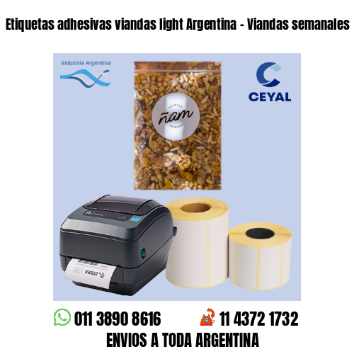 Etiquetas adhesivas viandas light Argentina – Viandas semanales