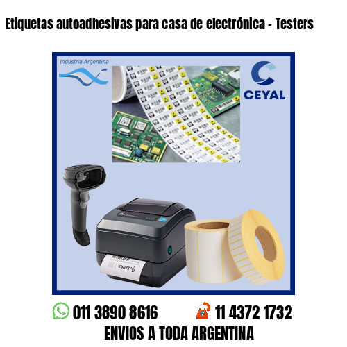 Etiquetas autoadhesivas para casa de electrónica – Testers