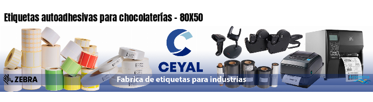 Etiquetas autoadhesivas para chocolaterías - 80X50