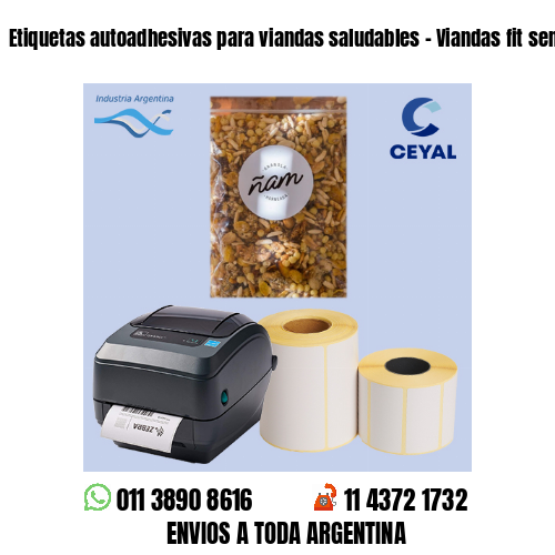 Etiquetas autoadhesivas para viandas saludables – Viandas fit semanales