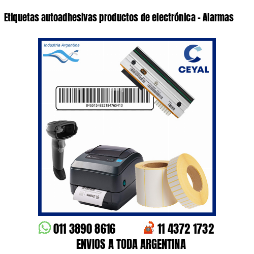 Etiquetas autoadhesivas productos de electrónica – Alarmas