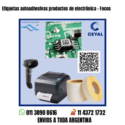 Etiquetas autoadhesivas productos de electrónica – Focos