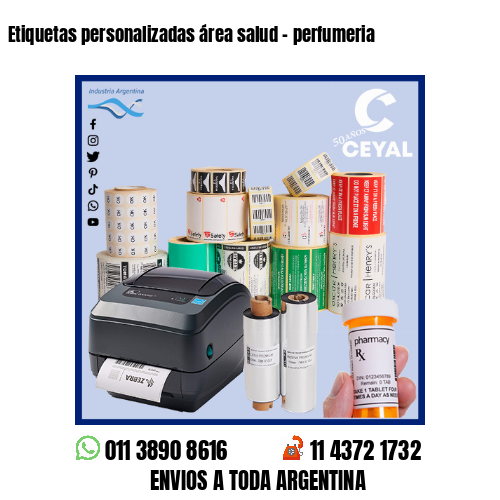 Etiquetas personalizadas área salud – perfumeria