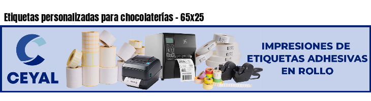 Etiquetas personalizadas para chocolaterías - 65x25