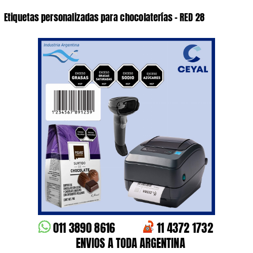 Etiquetas personalizadas para chocolaterías – RED 28