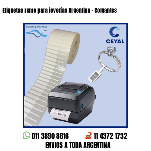 Etiquetas remo para joyerías Argentina – Colgantes