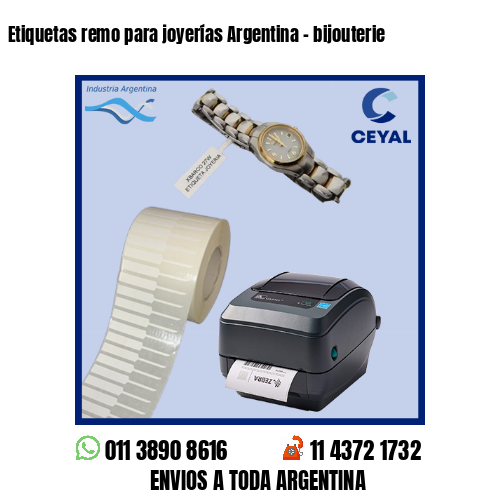 Etiquetas remo para joyerías Argentina – bijouterie