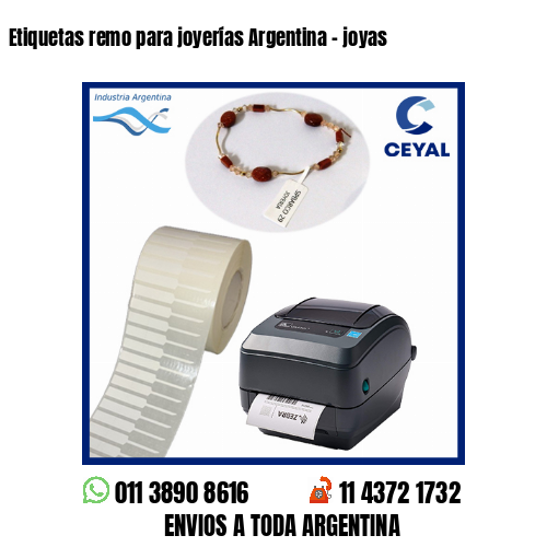 Etiquetas remo para joyerías Argentina – joyas