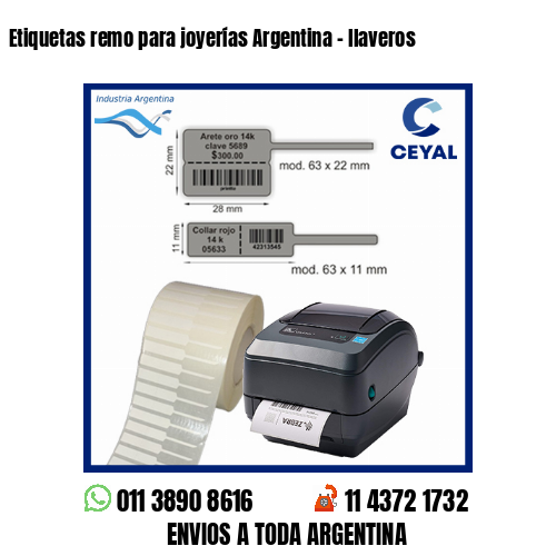 Etiquetas remo para joyerías Argentina – llaveros