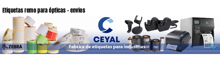 Etiquetas remo para ópticas - envios