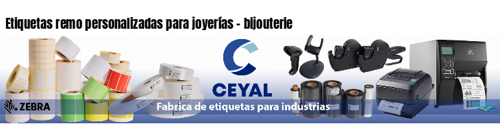 Etiquetas remo personalizadas para joyerías - bijouterie