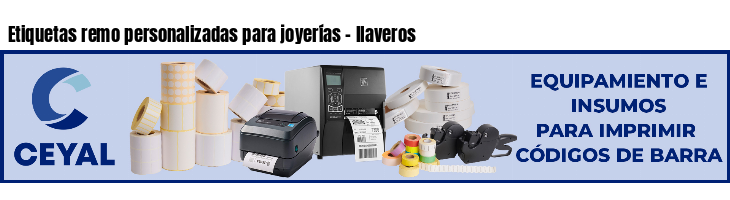Etiquetas remo personalizadas para joyerías - llaveros