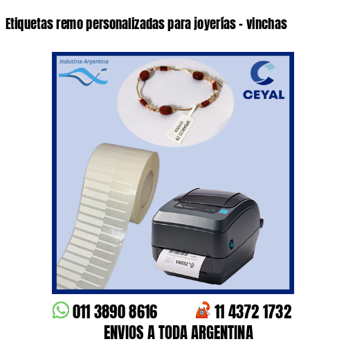 Etiquetas remo personalizadas para joyerías – vinchas