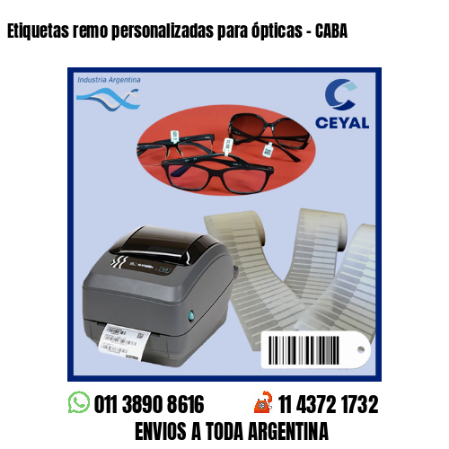 Etiquetas remo personalizadas para ópticas – CABA